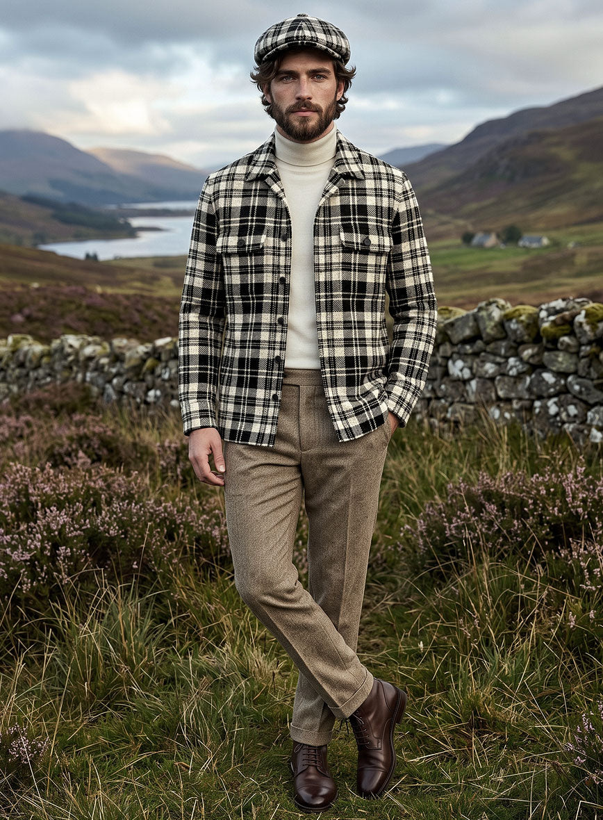 Nomad Harris Tweed Heatherrock Tartan Shirt - StudioSuits