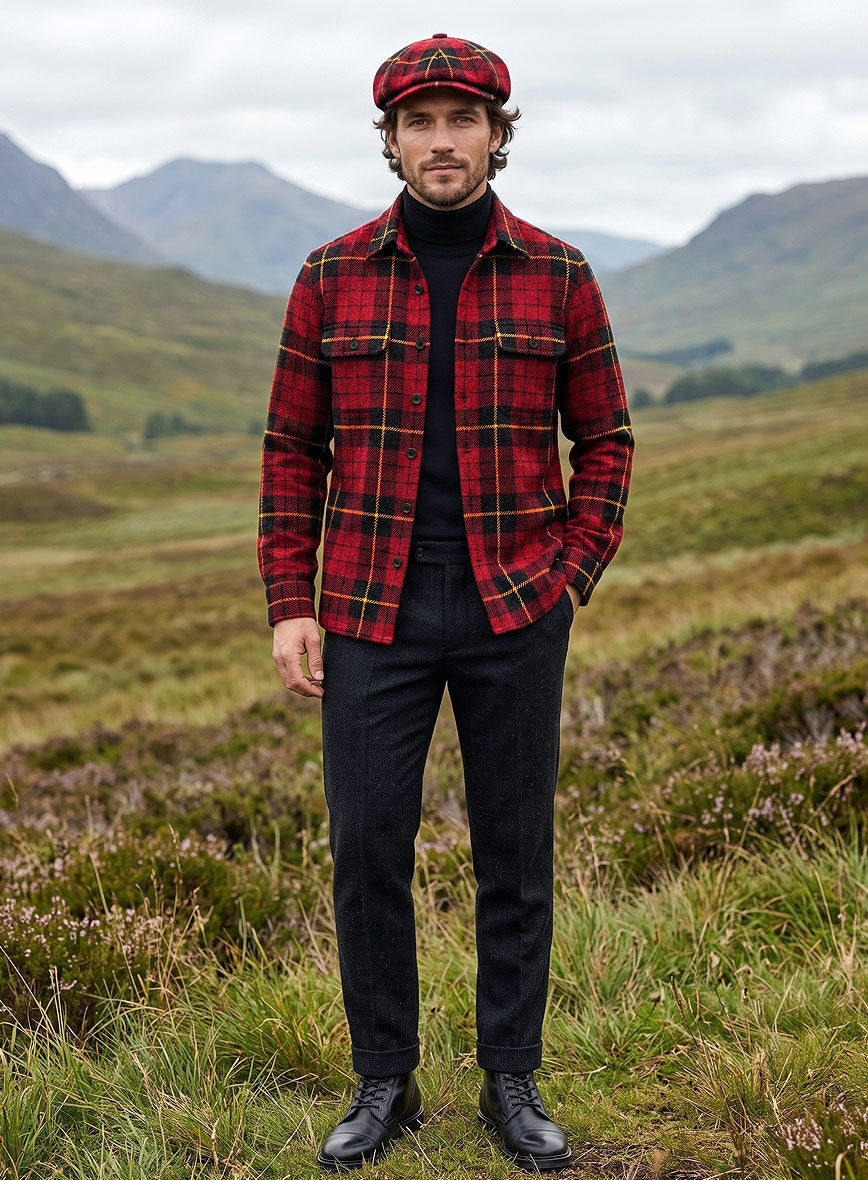 Nomad Harris Tweed Redcrest Tartan Shirt - StudioSuits