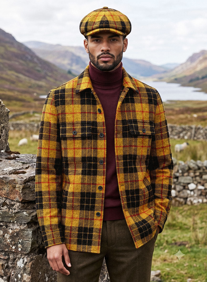 Nomad Harris Tweed Sunorchid Tartan Shirt - StudioSuits