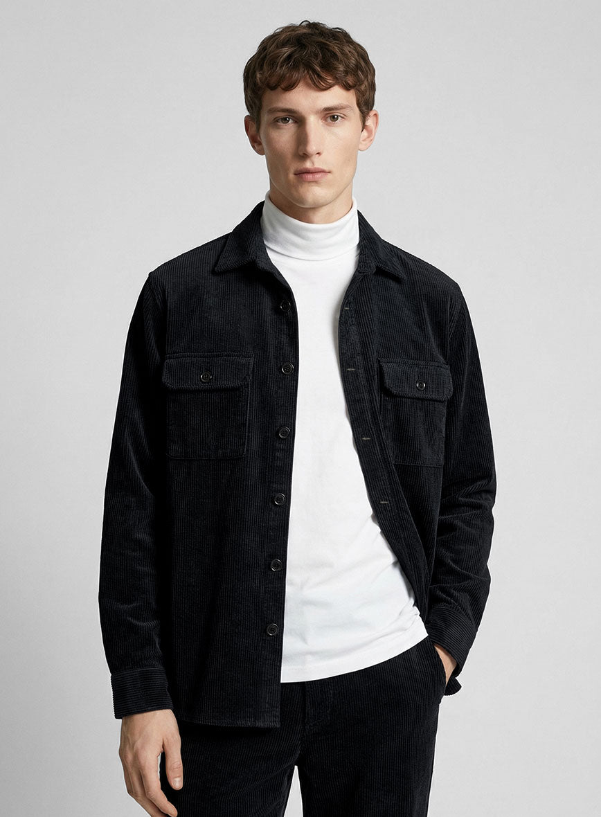 Nomad Navy Blue Corduroy Shirt - StudioSuits