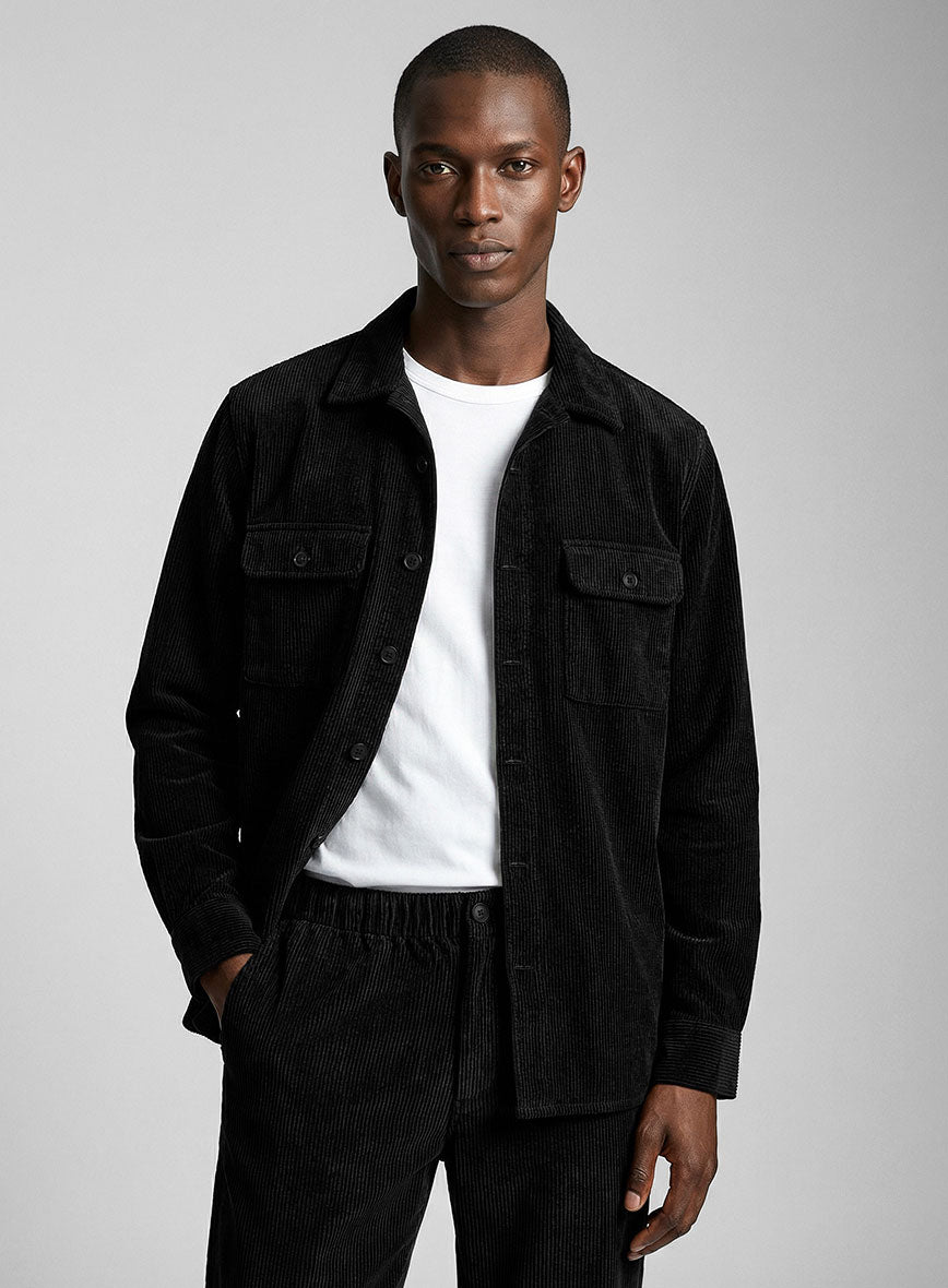 Nomad Black Corduroy Shirt - StudioSuits