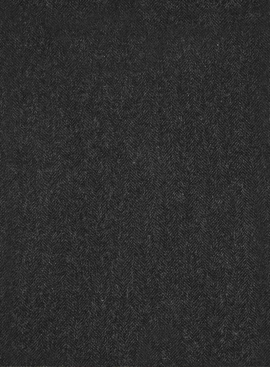 Nomad Charcoal Herringbone Tweed Shirt - StudioSuits
