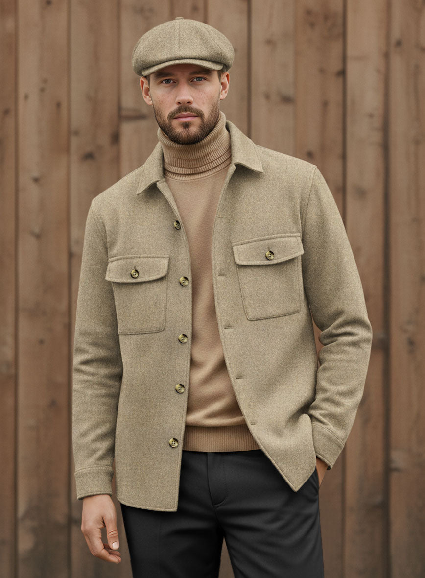 Nomad Naples Barista Beige Tweed Shirt - StudioSuits