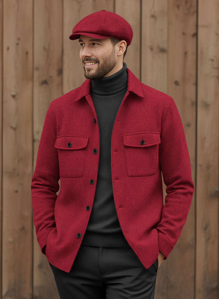 Nomad Naples Red Tweed Shirt - StudioSuits
