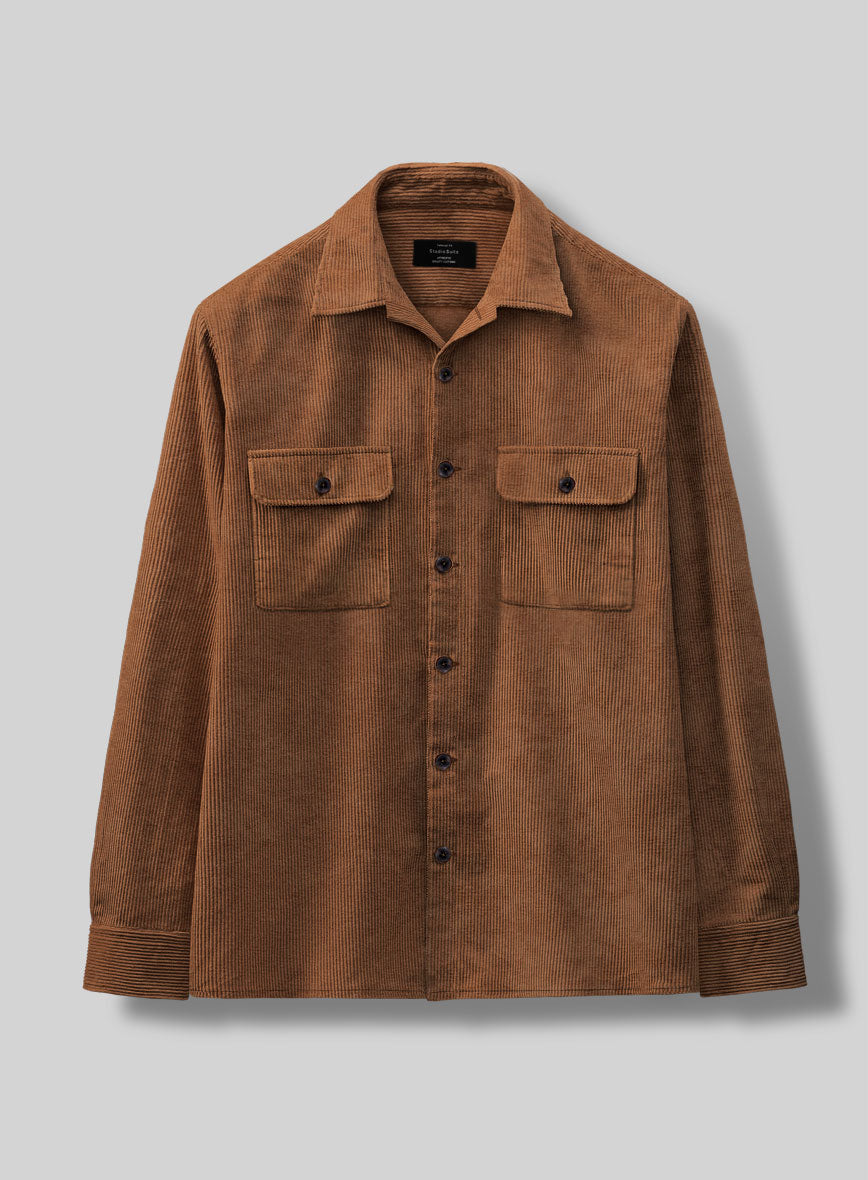Nomad Spring Brown Corduroy Shirt - StudioSuits