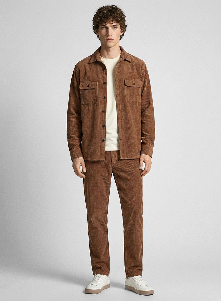 Nomad Spring Brown Corduroy Shirt - StudioSuits