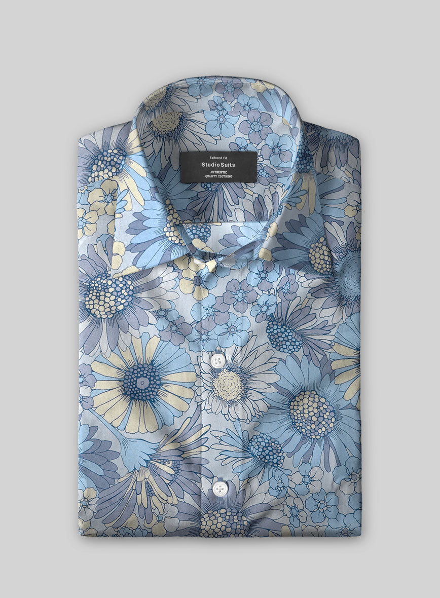 Nordic Bloom Cotton Shirt - StudioSuits