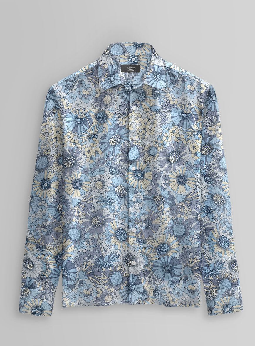 Nordic Bloom Cotton Shirt - StudioSuits