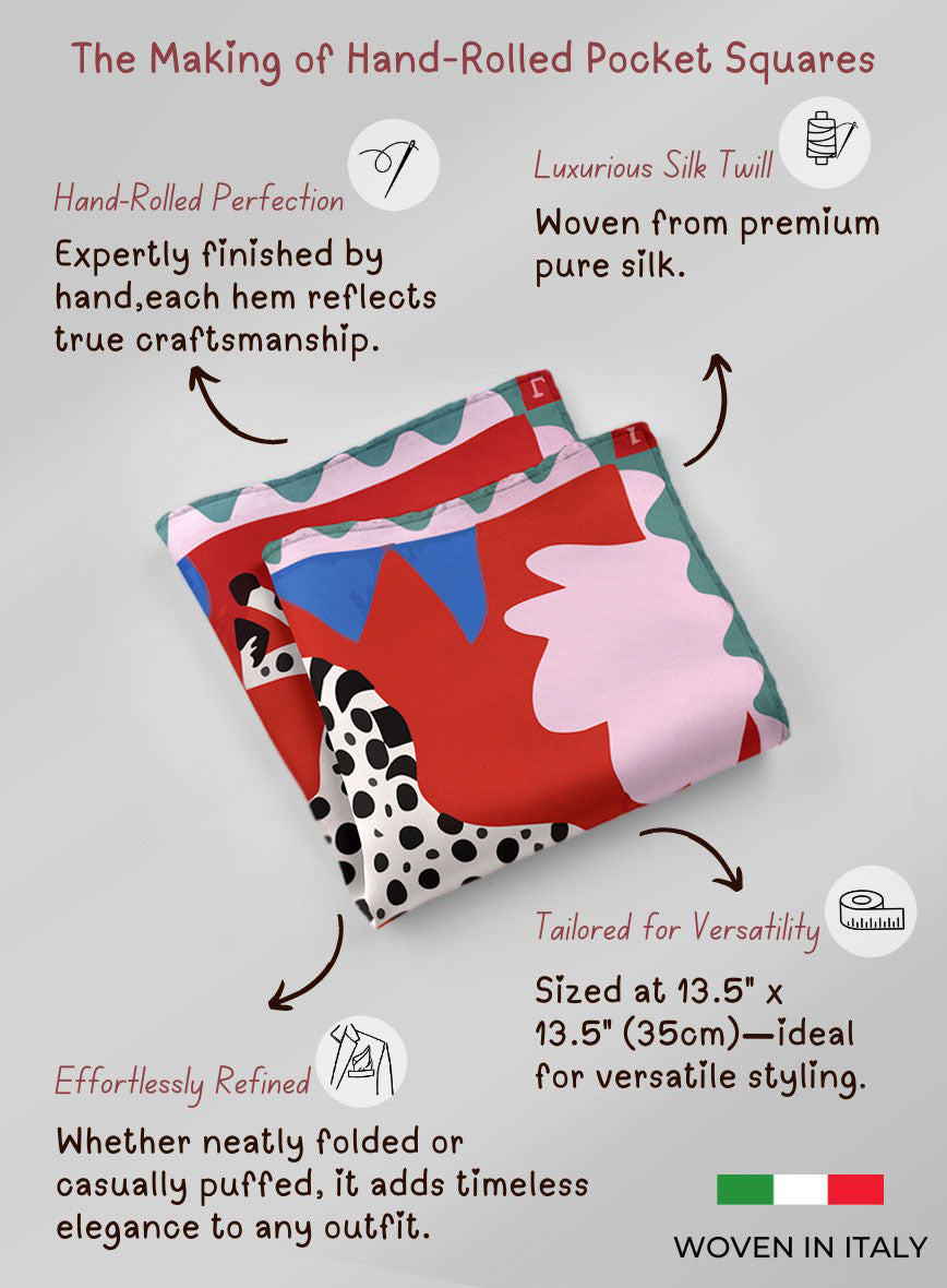 Novara Silk Pocket Square - StudioSuits