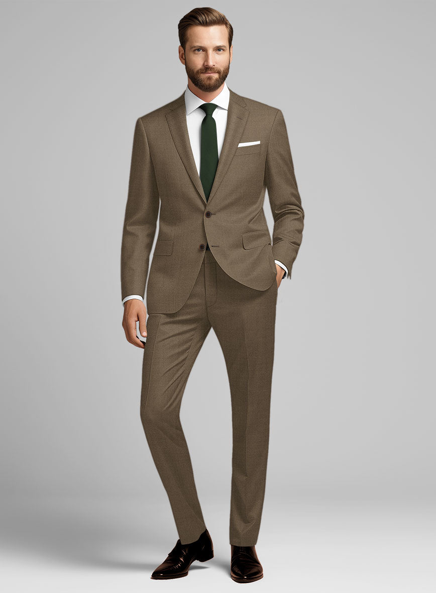 Napolean Tan Wool Suit - StudioSuits