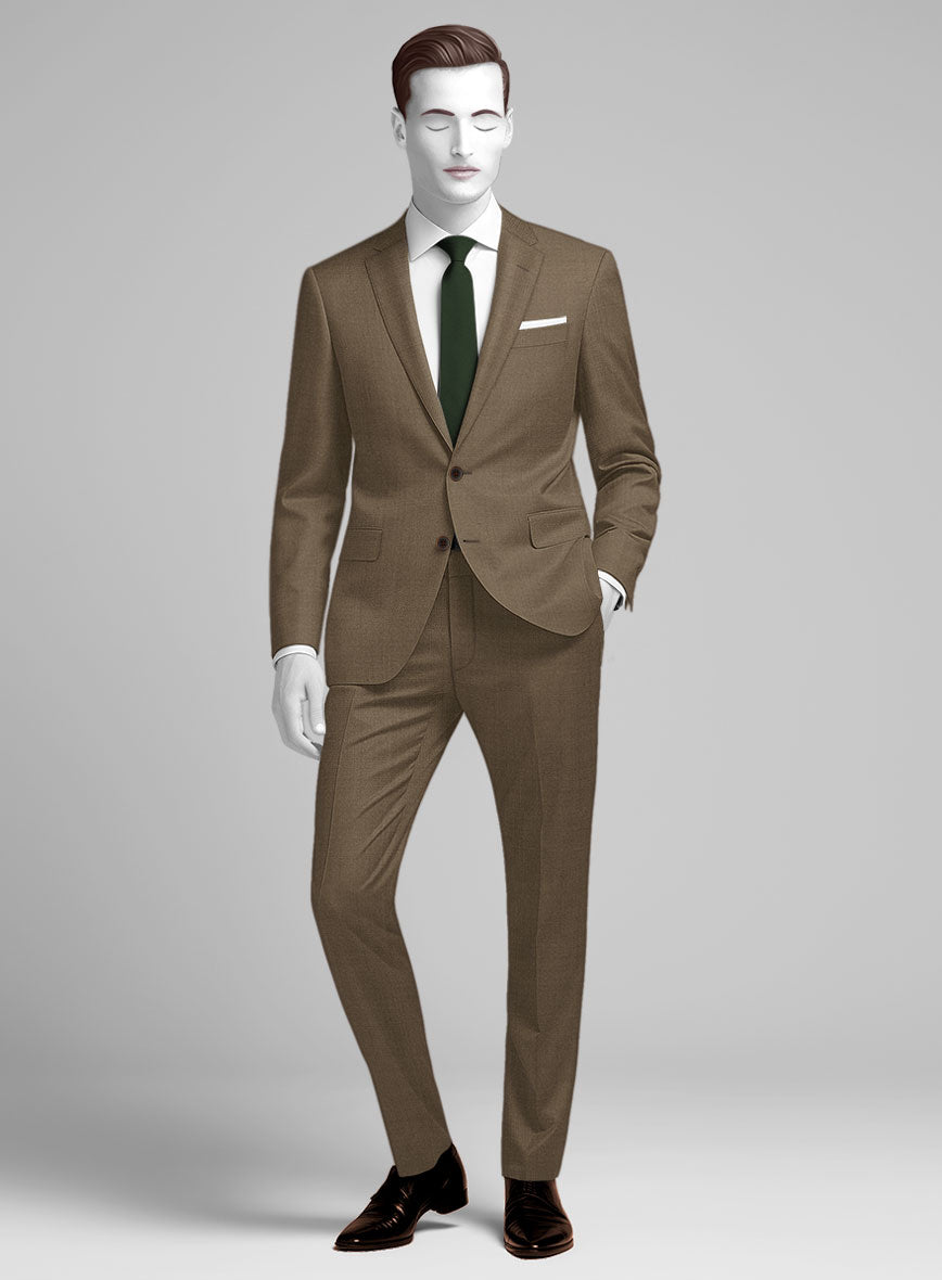 Napolean Tan Wool Suit - StudioSuits