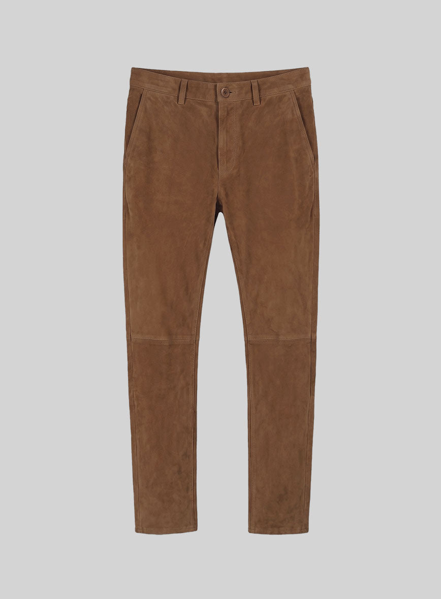 Oak Brown Suede Leather Suit - StudioSuits