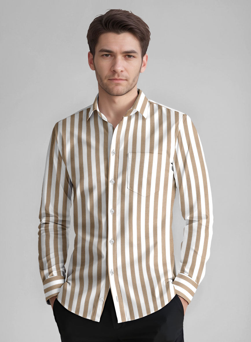 Oatstripe Organic Cotton Shirt - StudioSuits