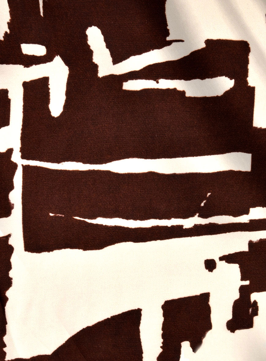 Obsidian Stroke Silk Shirt - StudioSuits