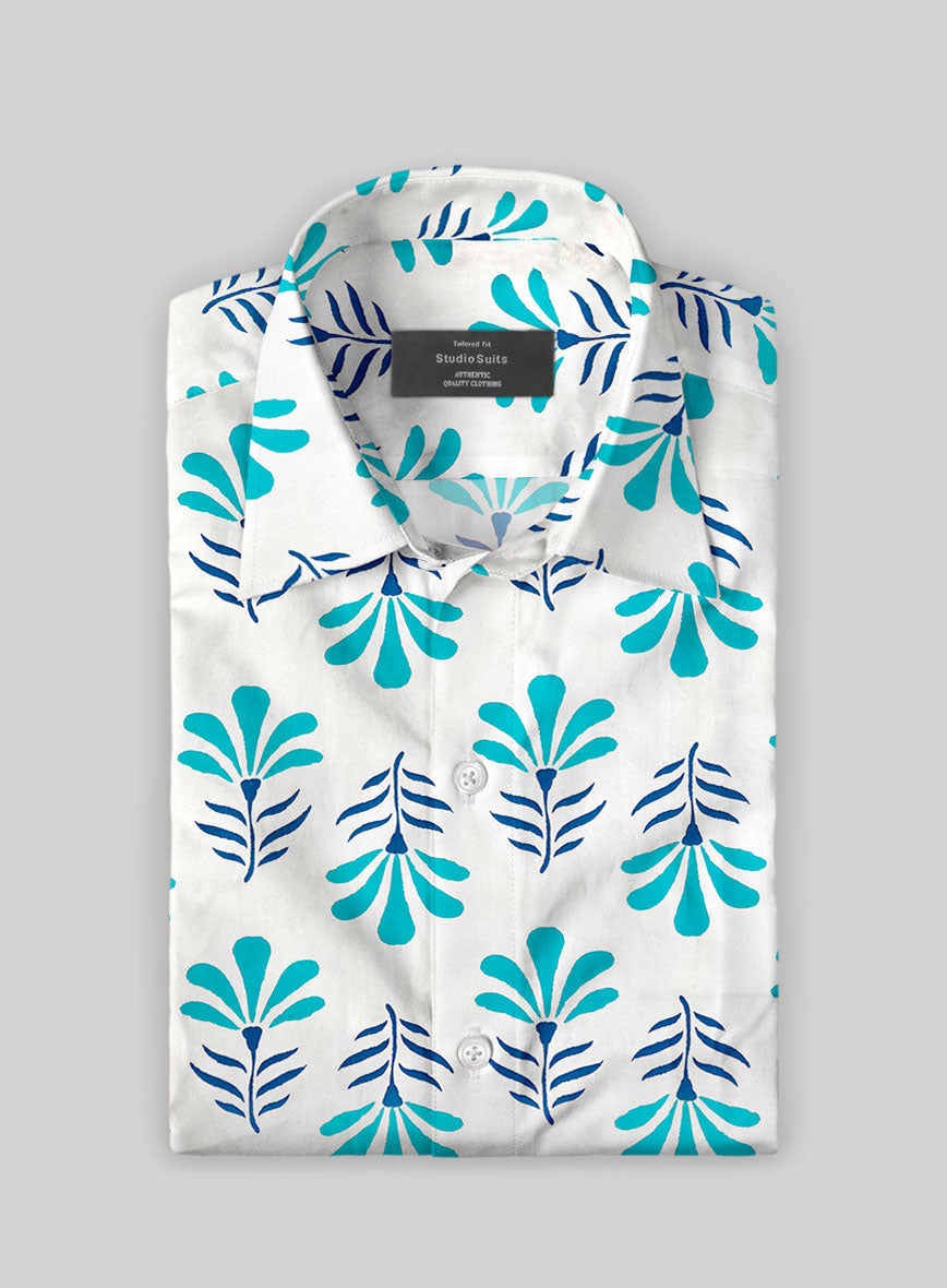 Oceanette Petal Cotton Lycra Shirt - StudioSuits