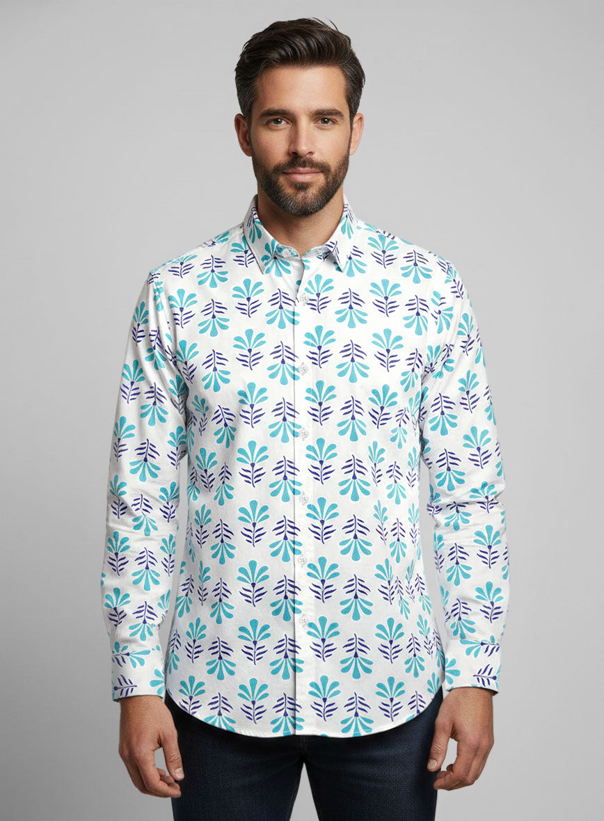 Oceanette Petal Cotton Lycra Shirt - StudioSuits
