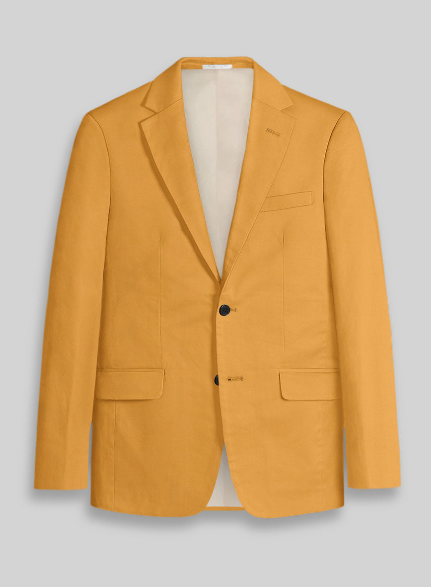 Ochre Napoli Stretch Light Weight Cotton Jacket - StudioSuits