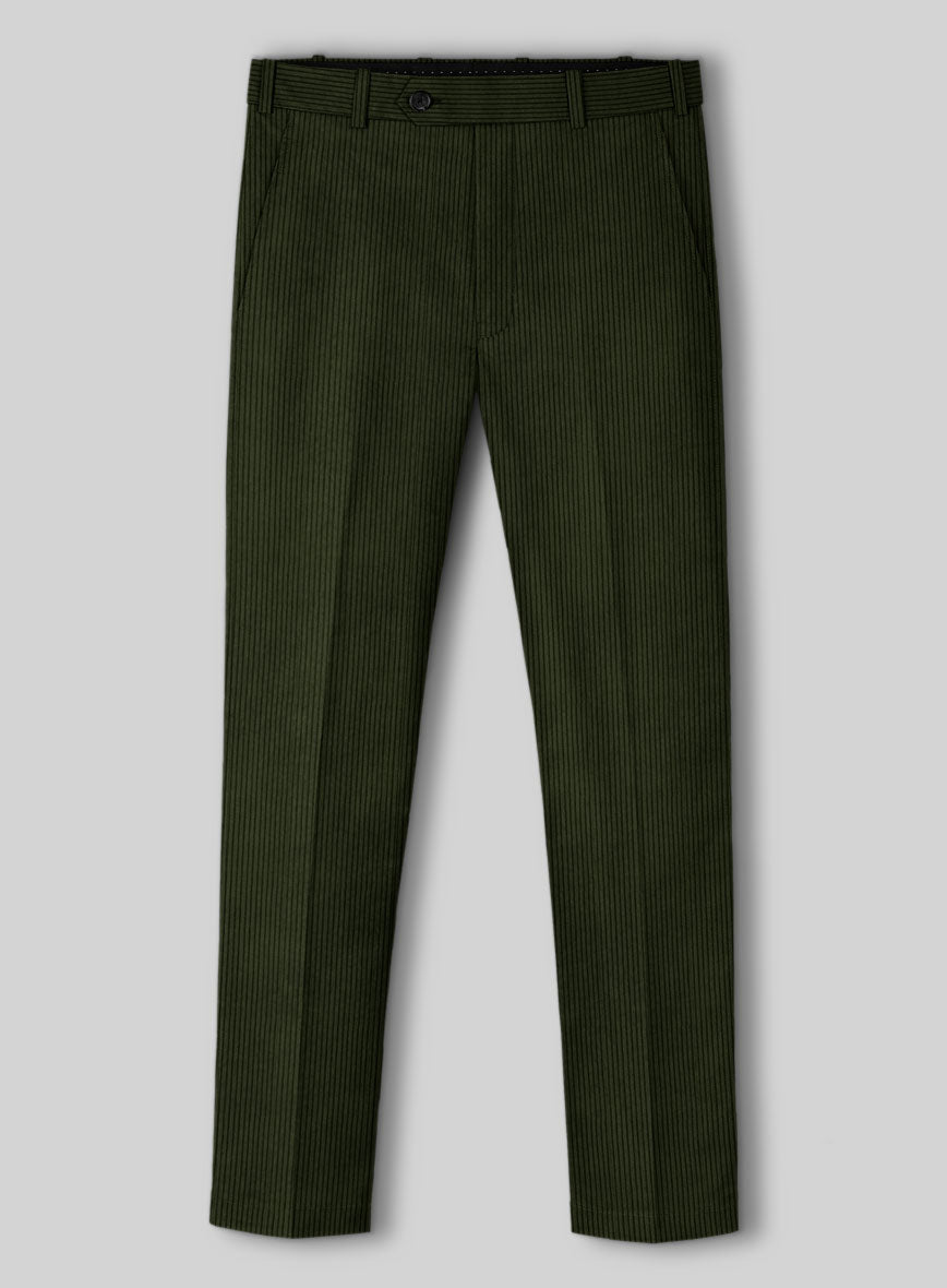 Olive Green Corduroy Suit - StudioSuits
