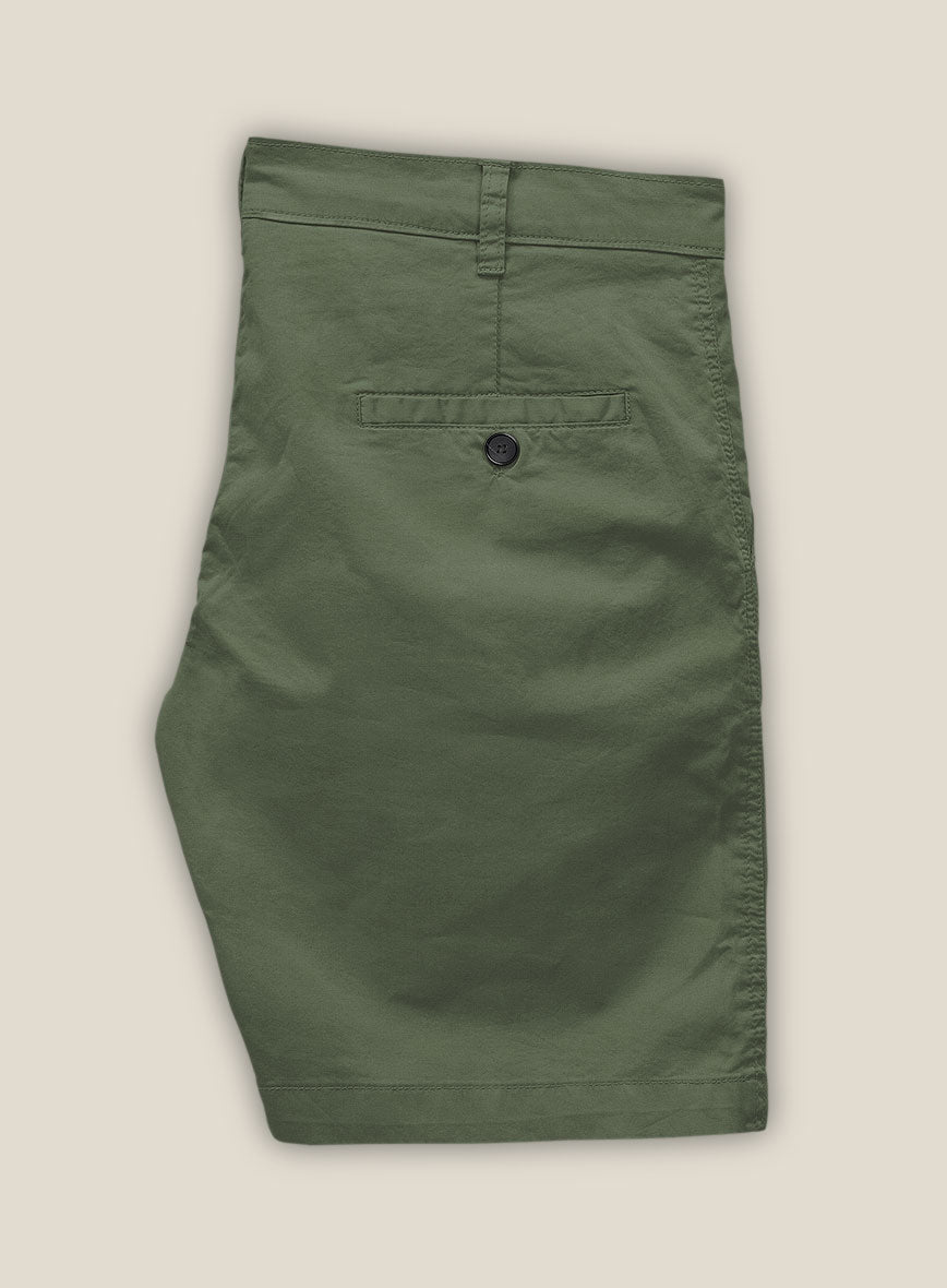 Olive Green Cotton Shorts – StudioSuits