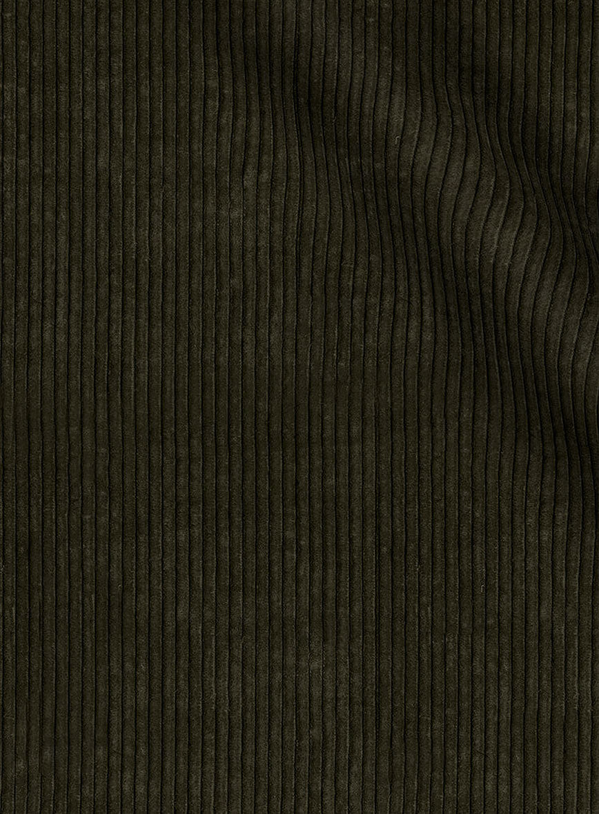 Olive Green Stretch Corduroy Jacket - StudioSuits