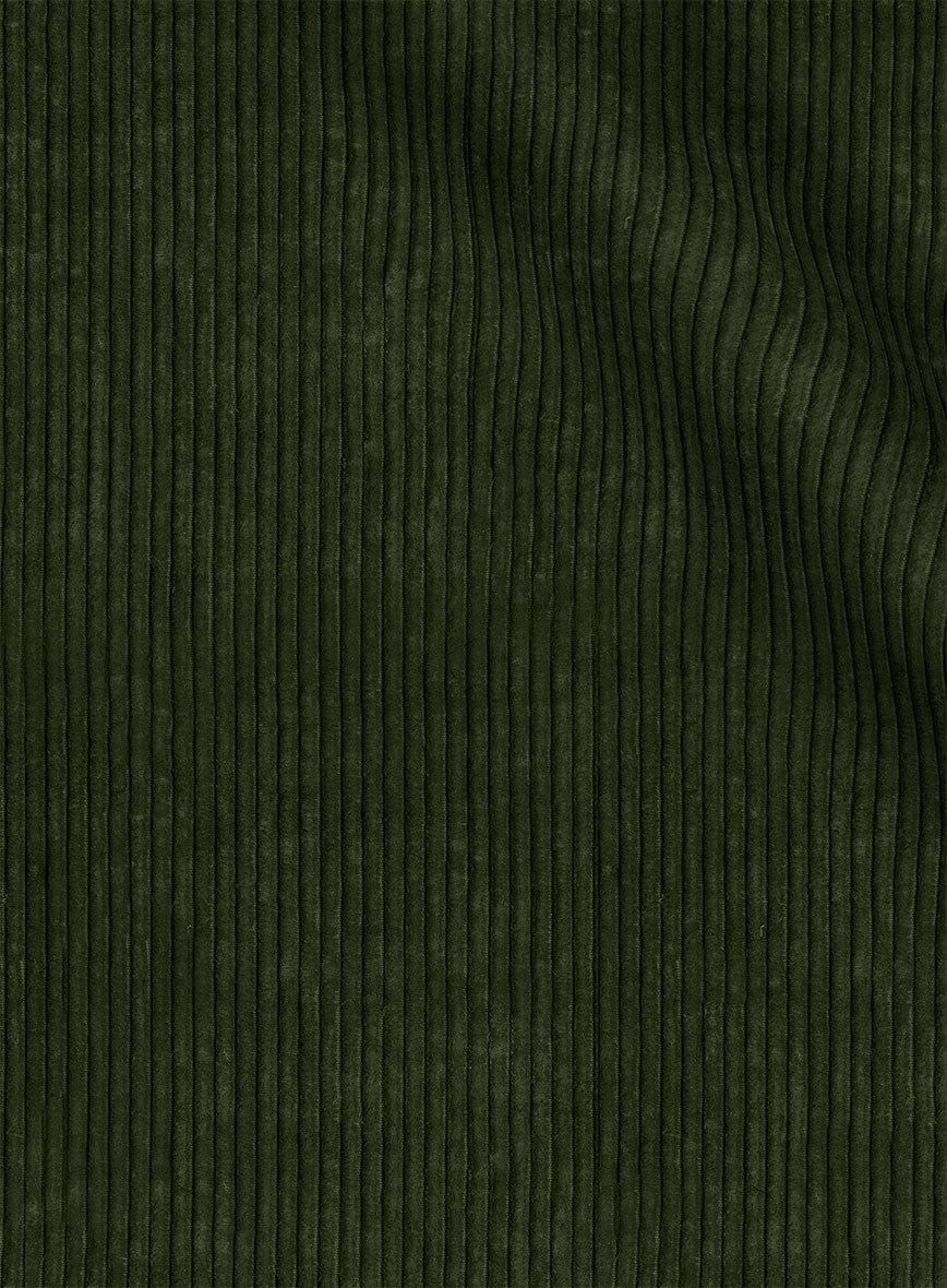 Olive Green Thick Corduroy Jacket - StudioSuits