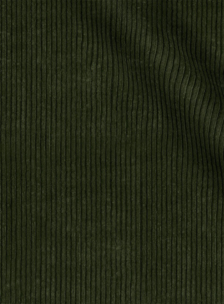Olive Green Thick Corduroy Pants - StudioSuits