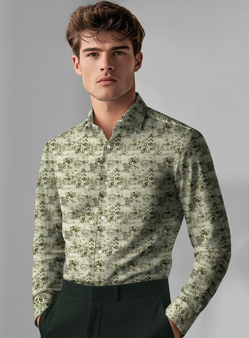 Olivequilt Cotton Shirt - StudioSuits