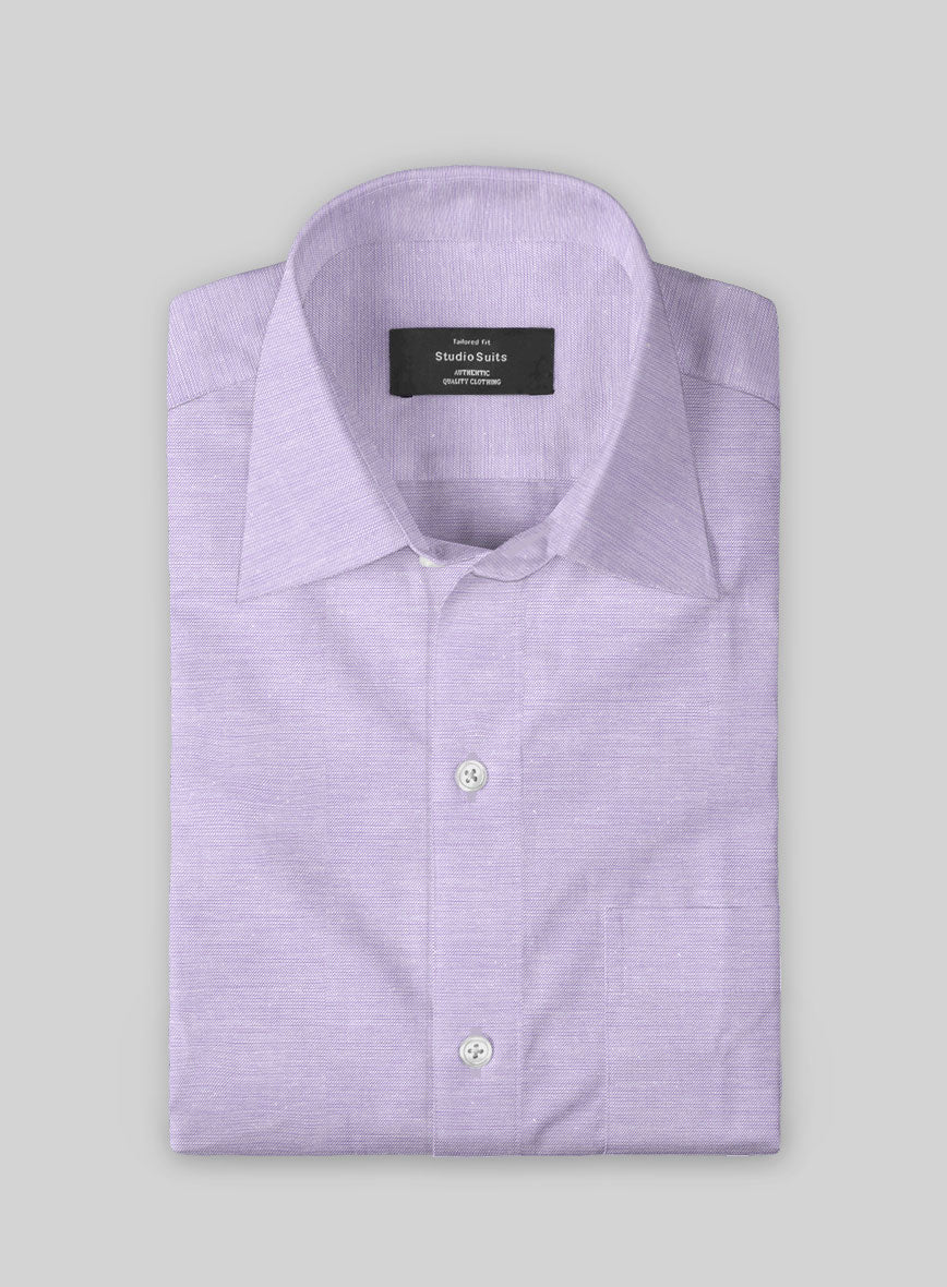 Orchid Mist Dobby Cotton Shirt - StudioSuits