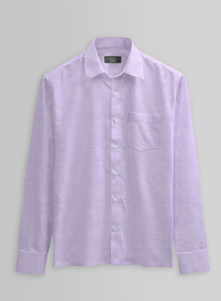 Orchid Mist Dobby Cotton Shirt - StudioSuits