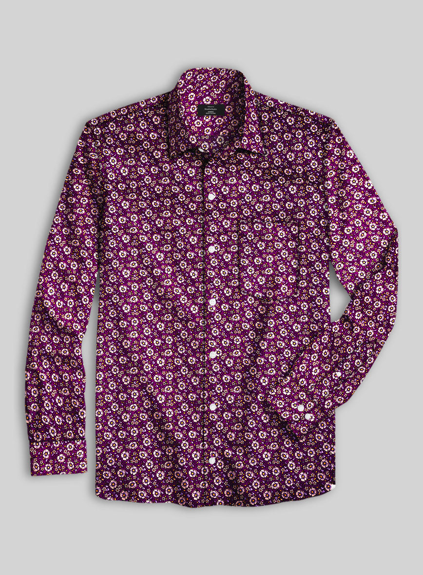 Orchid Whirl Cotton Lycra Shirt - StudioSuits