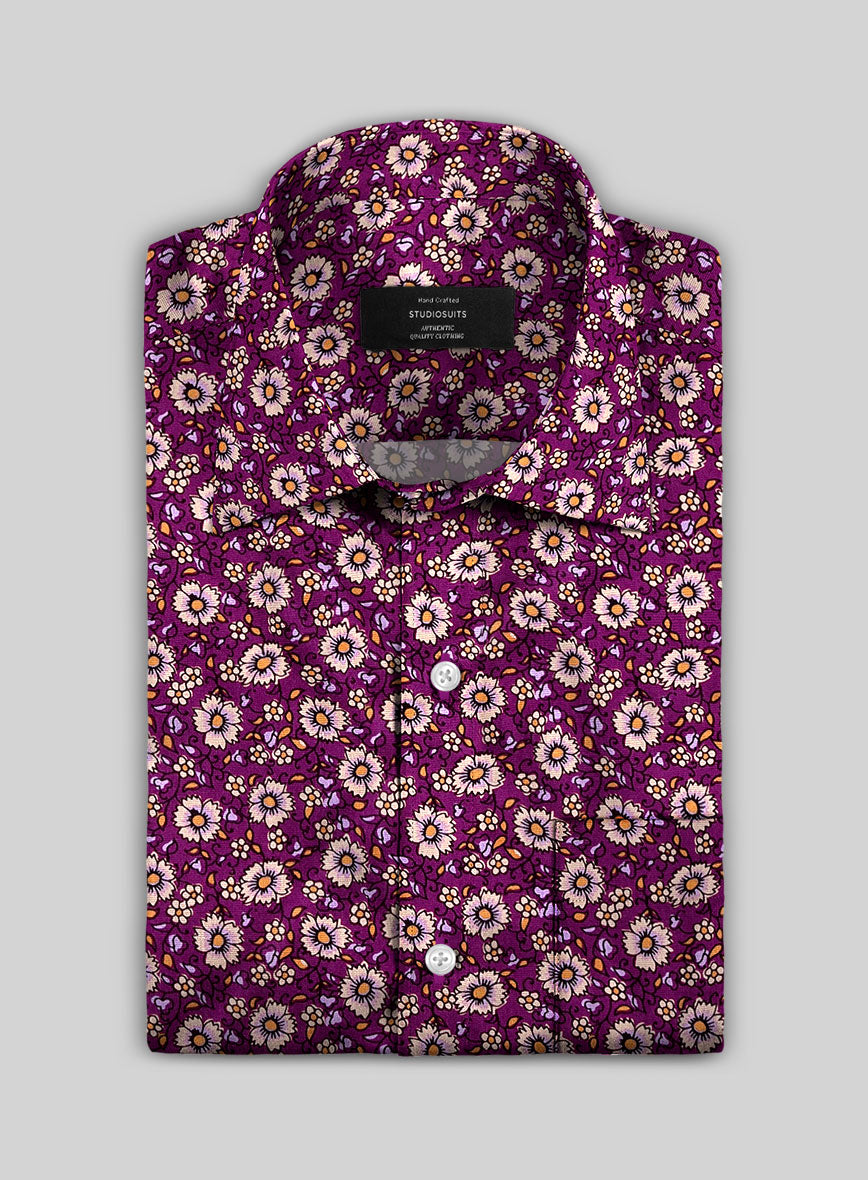 Orchid Whirl Cotton Lycra Shirt - StudioSuits