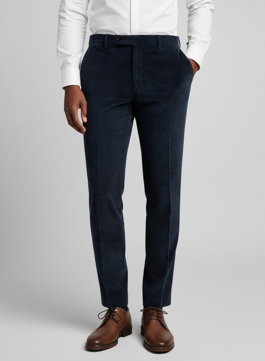 Orion Blue Velvet Pants - StudioSuits