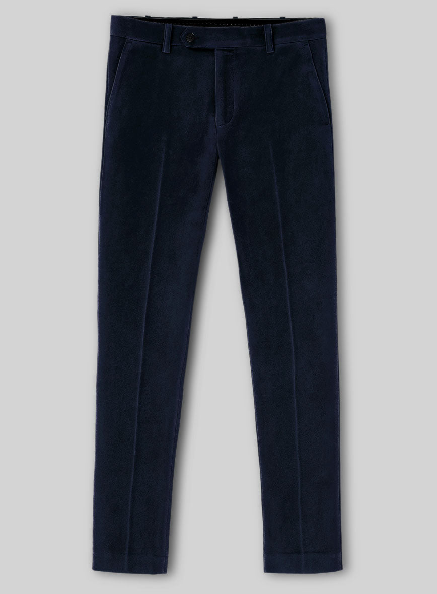 Orion Blue Velvet Pants - StudioSuits