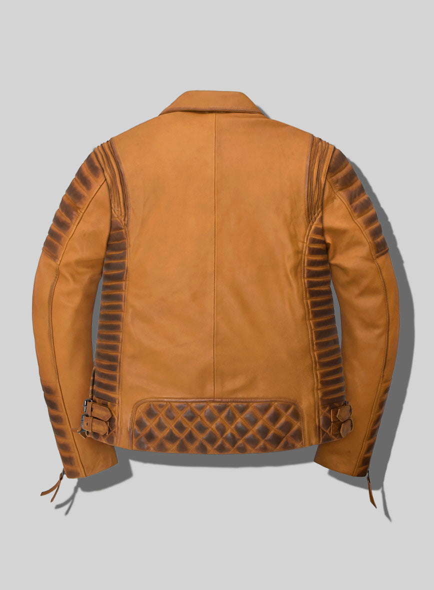 Outlaw Burnt Mustard Leather Jacket - StudioSuits