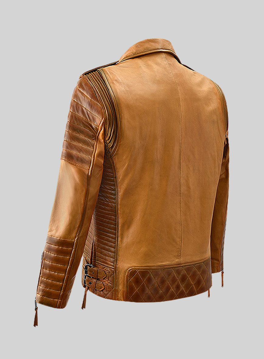 Outlaw Burnt Mustard Leather Jacket - StudioSuits