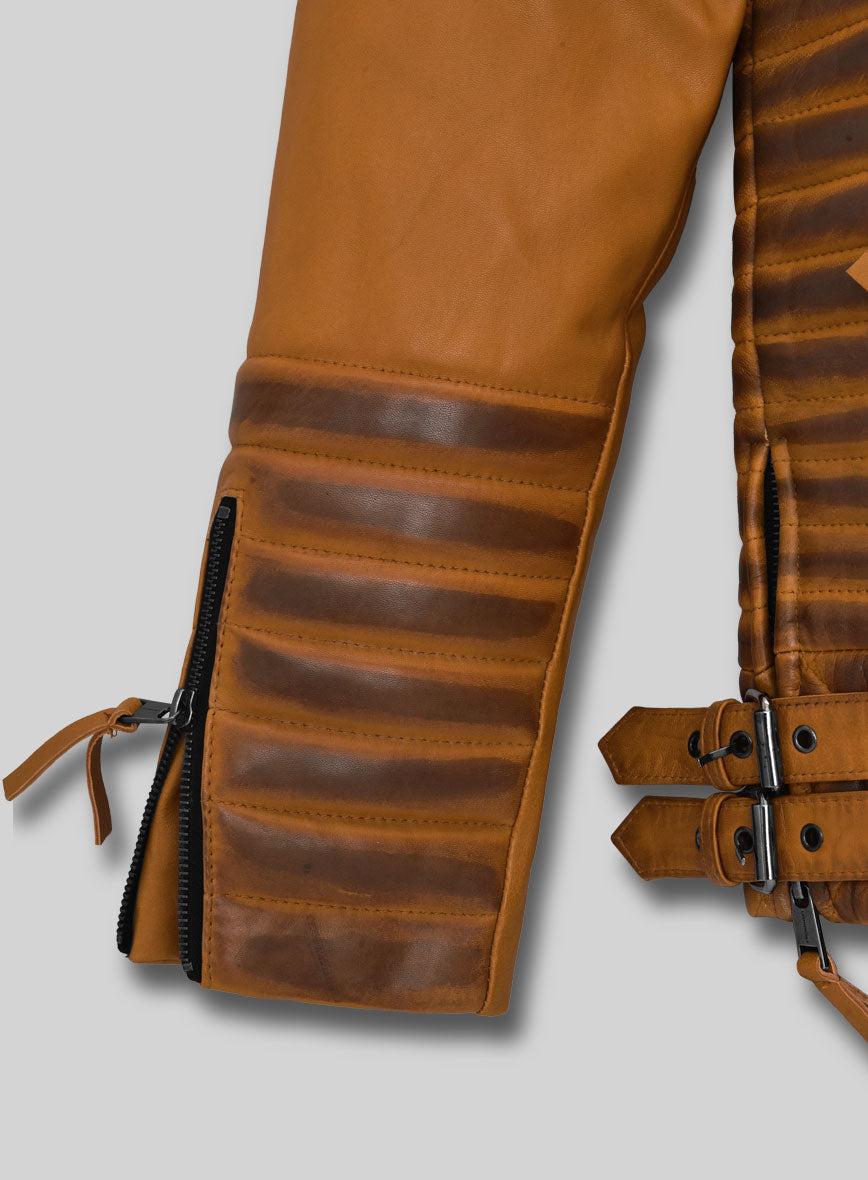Outlaw Burnt Mustard Leather Jacket - StudioSuits