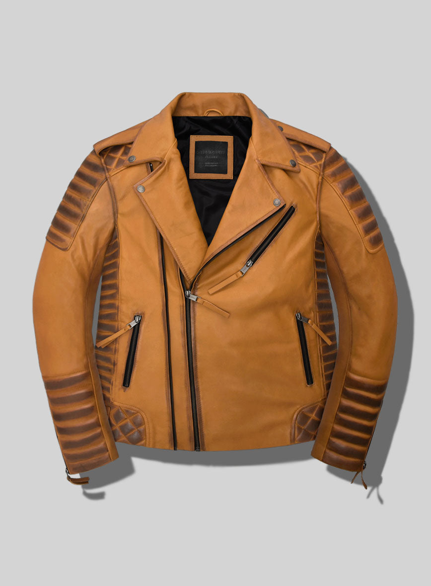 Outlaw Burnt Mustard Leather Jacket - StudioSuits