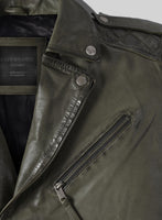 Outlaw Burnt Olive Leather Jacket - StudioSuits