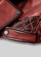 Outlaw Burnt Red Leather Jacket - StudioSuits