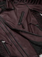 Outlaw Burnt Wine Leather Jacket - StudioSuits