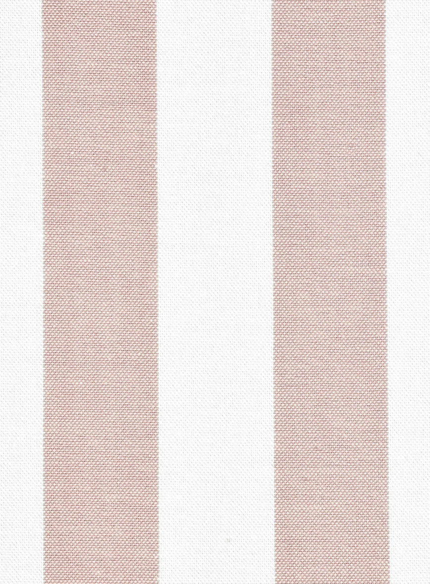 Oxford Old Rose Wide Stripe Cotton Shirt - StudioSuits