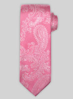 Paisley Cuban Pink Tie - StudioSuits