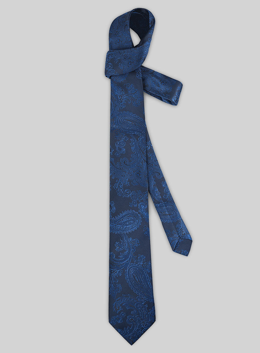 Paisley Dark Blue Tie - StudioSuits