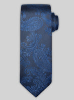 Paisley Dark Blue Tie - StudioSuits