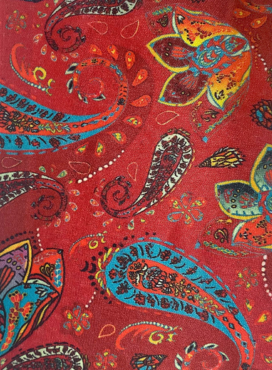 Paisley Italian Ruby Tie - StudioSuits