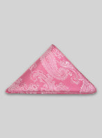 Paisley Pocket Square - Cuban Pink - StudioSuits
