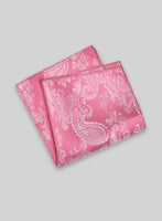 Paisley Pocket Square - Cuban Pink - StudioSuits
