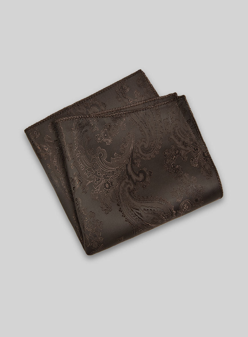 Paisley Pocket Square - Brown - StudioSuits