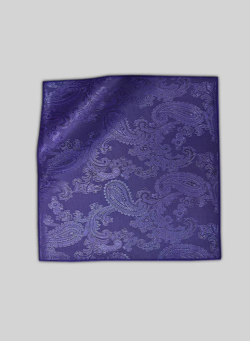 Paisley Pocket Square - Ink Blue - StudioSuits