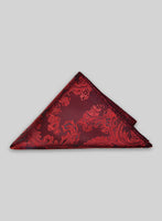 Paisley Pocket Square - Red - StudioSuits